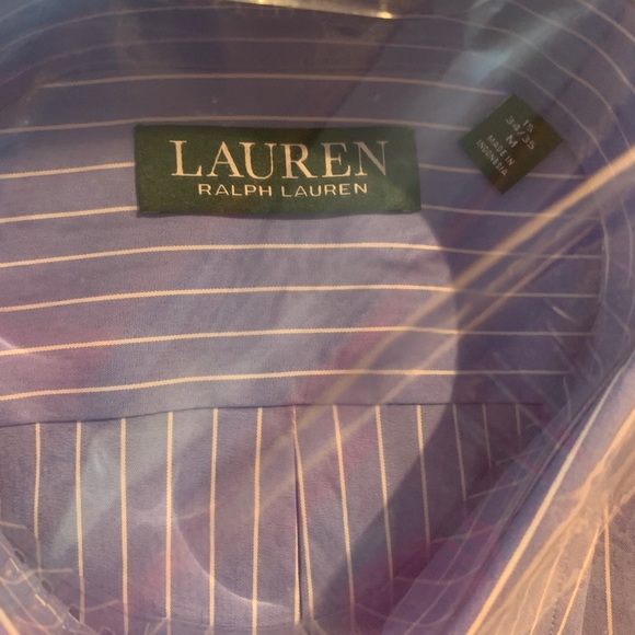 Ralph Lauren 15 34/35 Mens Button Down Dress Shirt - Picture 3 of 4